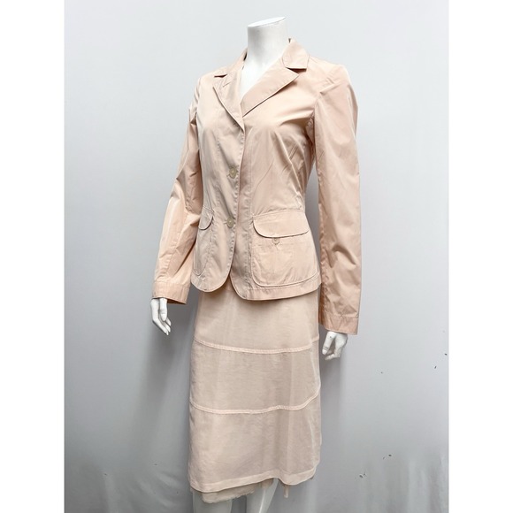 Vintage Jil Sander Jacket & Skirt Set Peach Lite Coral Tone Great Style Sz 34 36 - Picture 1 of 13